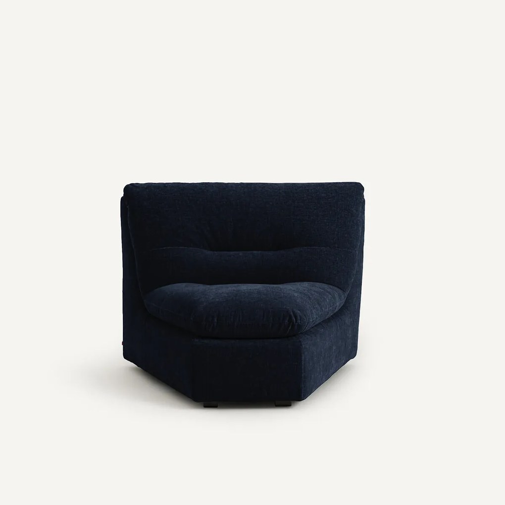 Modulaire hoekzetel in chenille fluweel, Giuliano