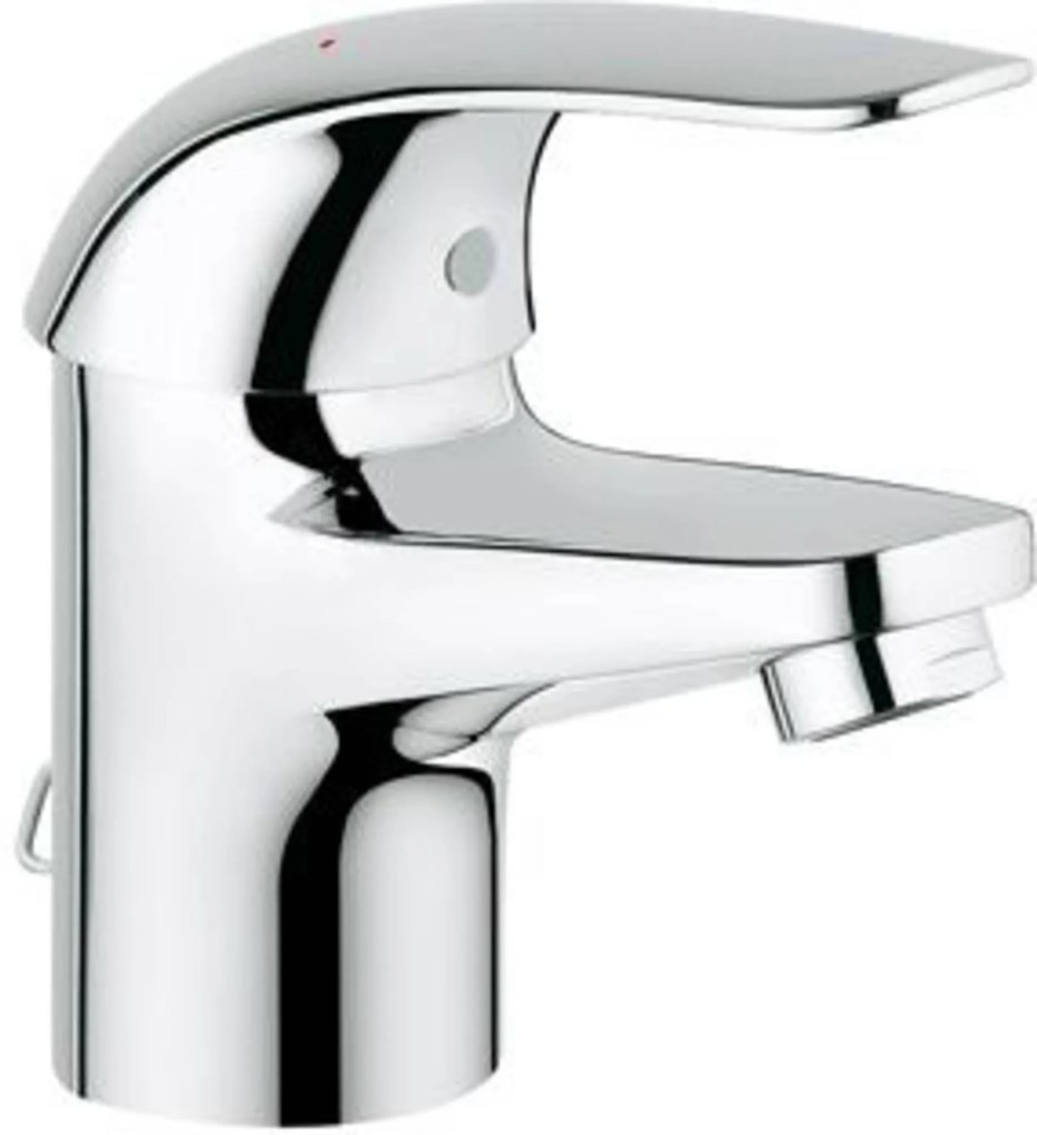 Grohe Euroeco wastafelkraan met ketting Chroom