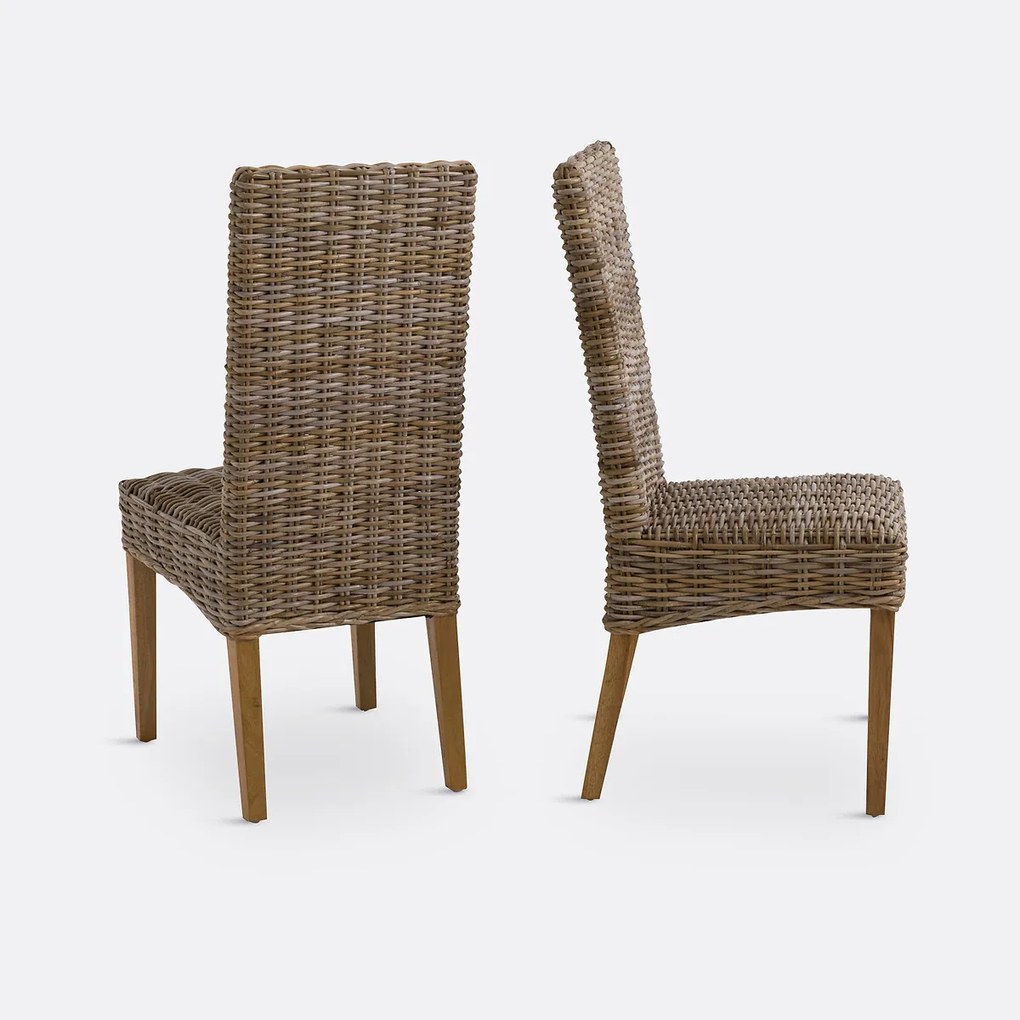 Set van 2 stoelen in kubu met hoge rugleuning, Inqaluit