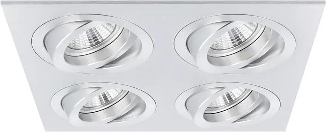 Torino - Inbouwspot Aluminium Carré - Kantelbaar - 4 Lichtpunten - 175x175mm | LEDdirect.nl