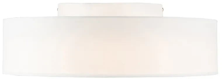 Stoffen Plafondlamp wit 40 cm incl. LED - Drum LED Modern rond Binnenverlichting Lamp