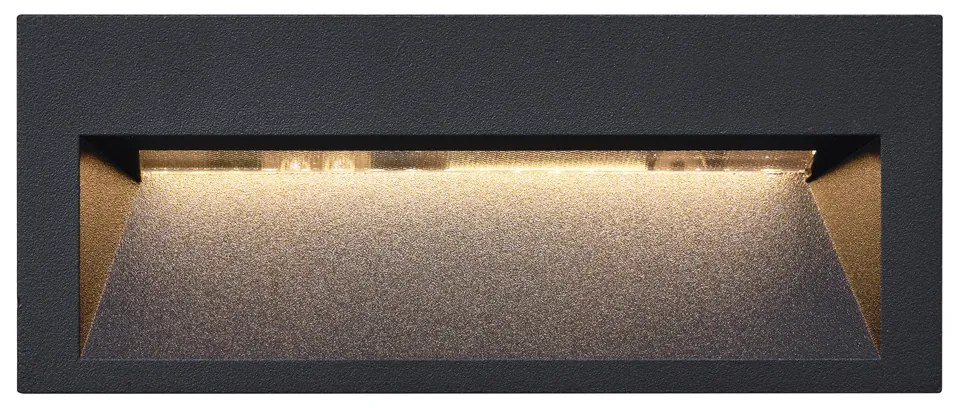 Set van 6 moderne inbouw wandlampen zwart 16cm incl. LED IP65 - Mert