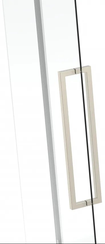 Van Rijn ST08 hoekcabine met draaideur helder glas 130x80cm RVS