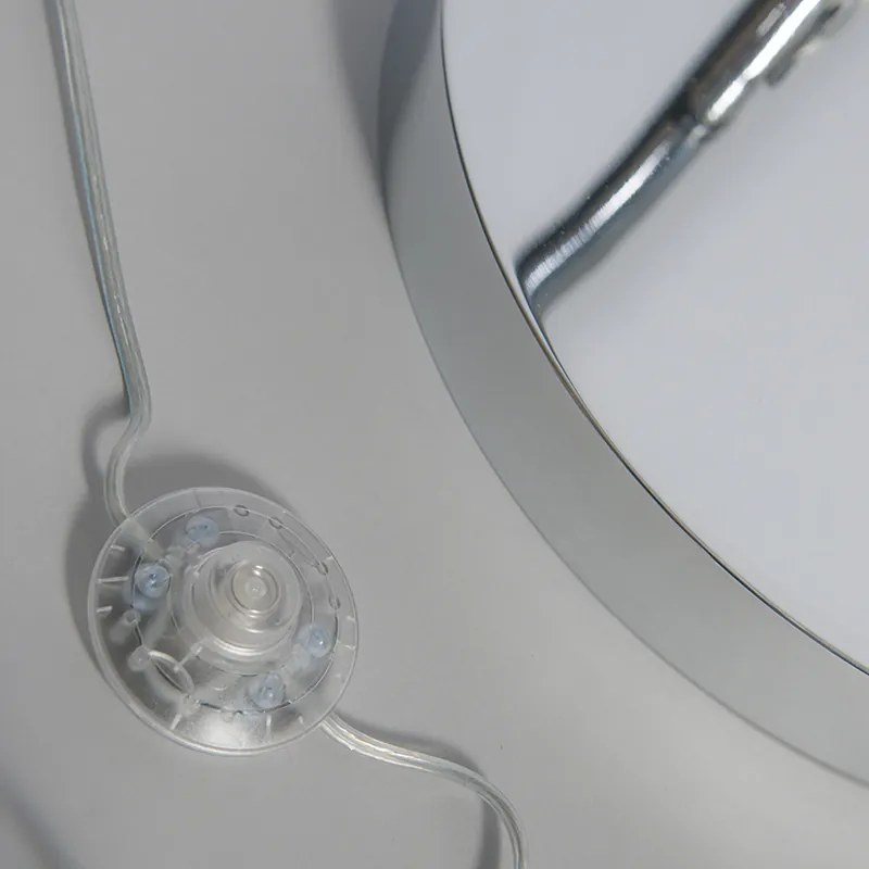 Moderne booglamp chroom verstelbaar zonder kap