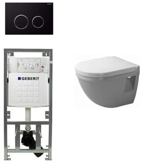 Duravit Philippe Starck 3 compact inbouwreservoir set soft close zitting afdekplaat sigma20 zwart
