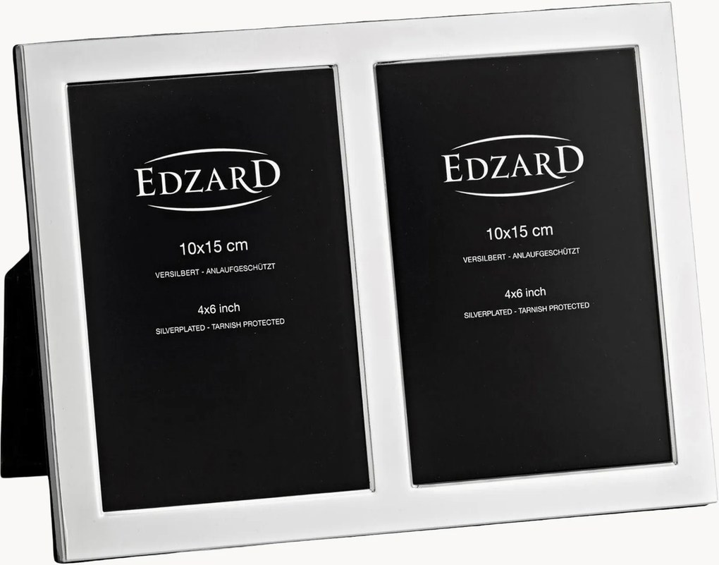 Verzilverde dubbele fotolijst Salerno