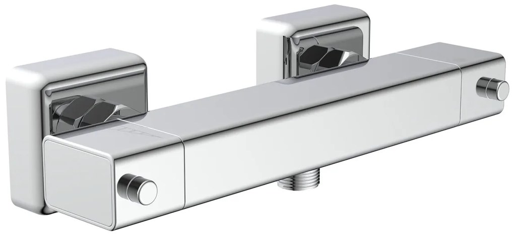 Schutte Signo thermostatische douchekraan vierkant chroom