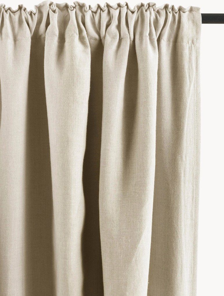 Linnen verduisterend multibandgordijn Aurora, B 135 cm