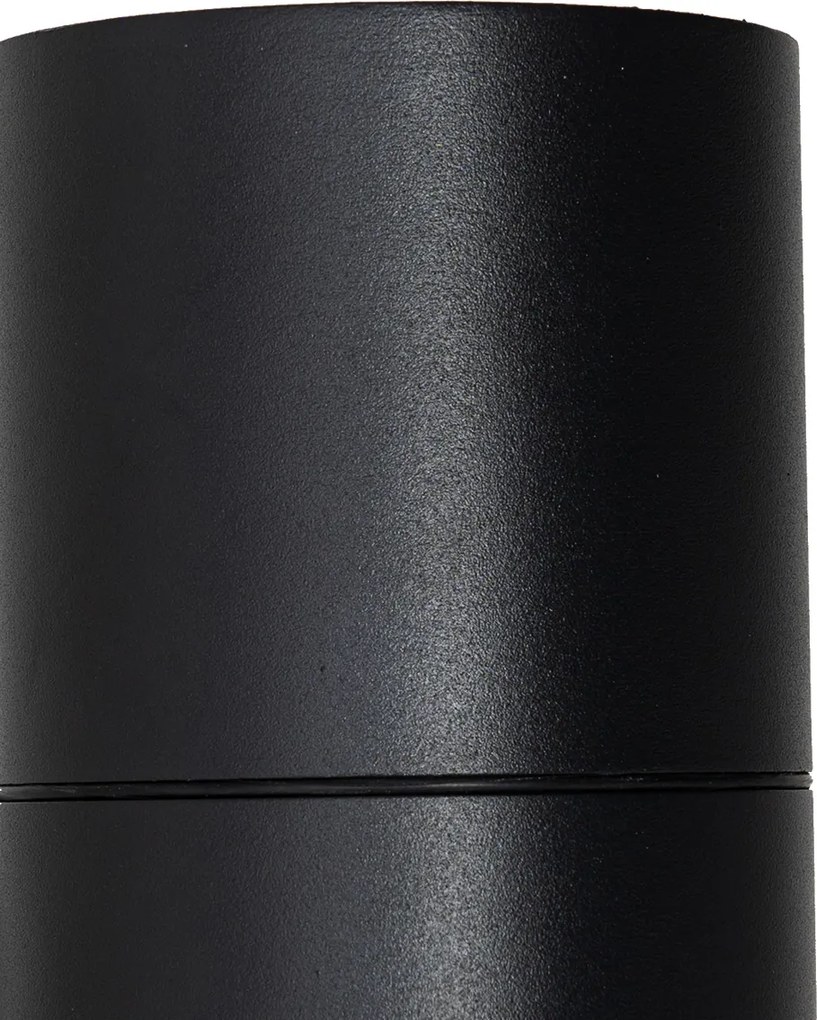 Buitenwandlamp zwart 2-lichts AR70 met bewegingssensor - Duo