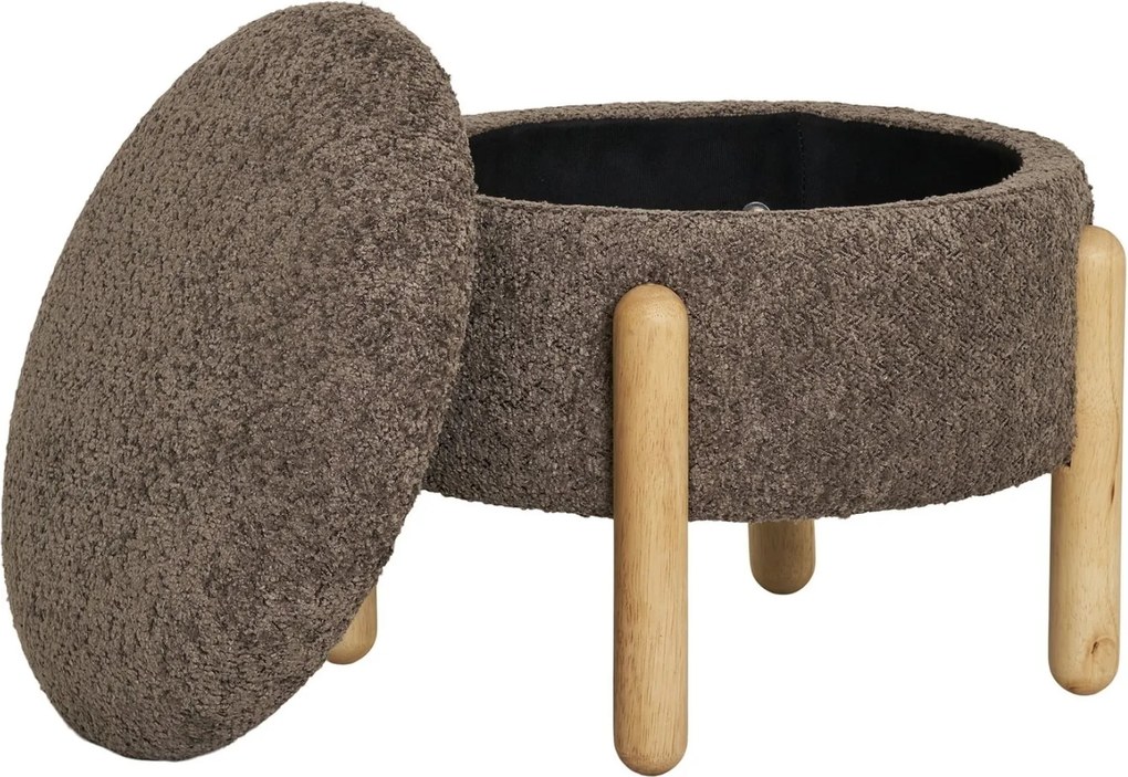 Medas Opbergpoef Bouclé - Brown