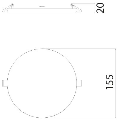 Prolumia 40004235 Prolumia LED Pro-Space 40004235 Pro-Space,inbouw,rond155mm,15W,1100Lm,3000K,Ra>80,120,dim(triac)