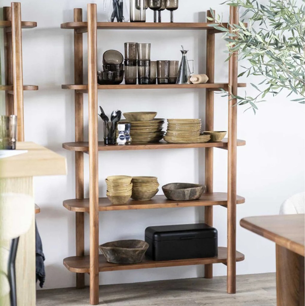 Retro Stellingkast Acacia Hout - 110x53x170cm.