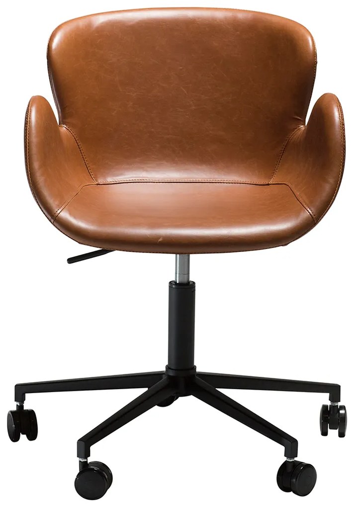 Dan-Form Gaia Design Bureaustoel Met Armleuning Bruin Kunstleer