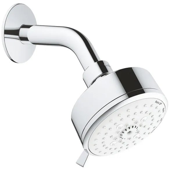 GROHE Tempesta Cosmopolitan 100 Hoofddouche - 10cm - 4 straalsoorten - wandmontage - chroom/wit 27869001