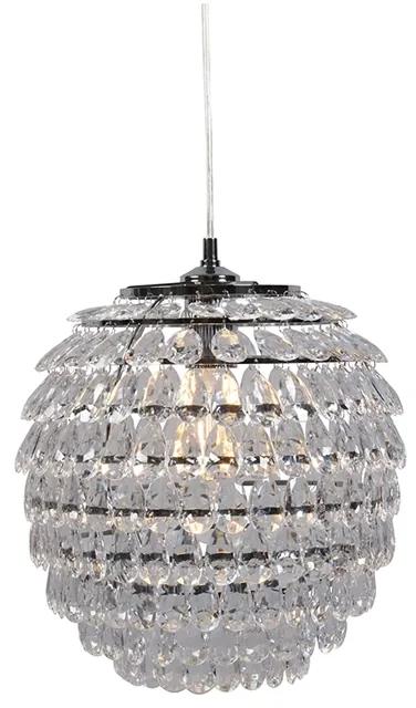 Art Deco hanglamp staal - Bling Art Deco, Design E27 bol / globe / rond Binnenverlichting Lamp