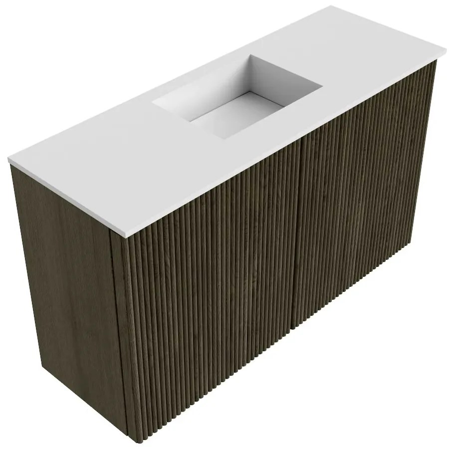 Mondiaz Joya 70cm toiletmeubel shadow met wastafel faye midden zonder kraangat talc