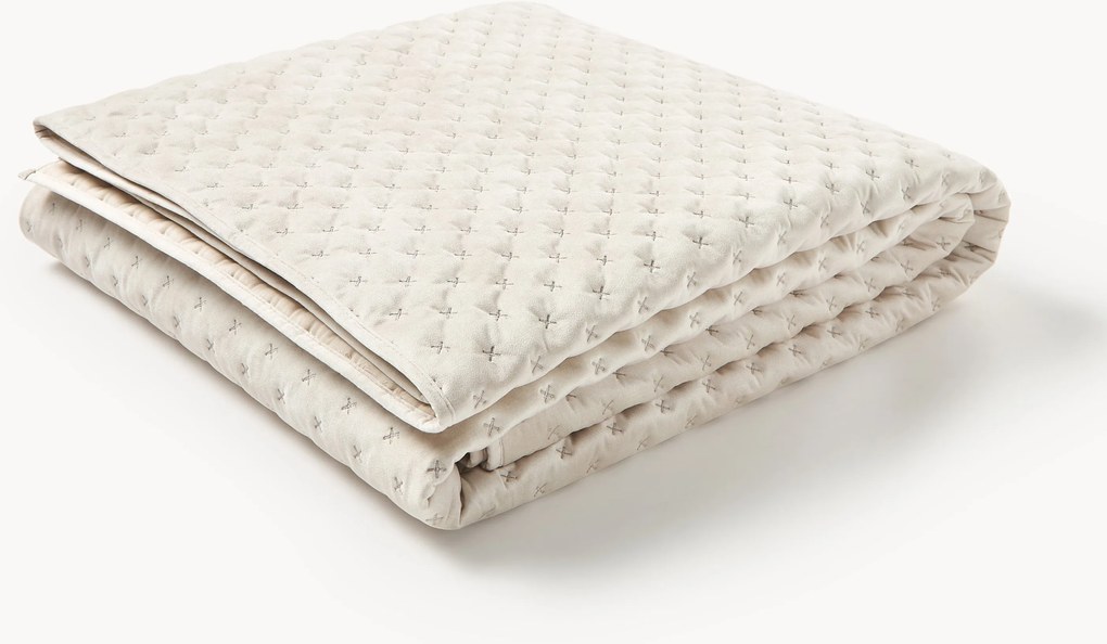 Gewatteerde fluwelen bedsprei Riko