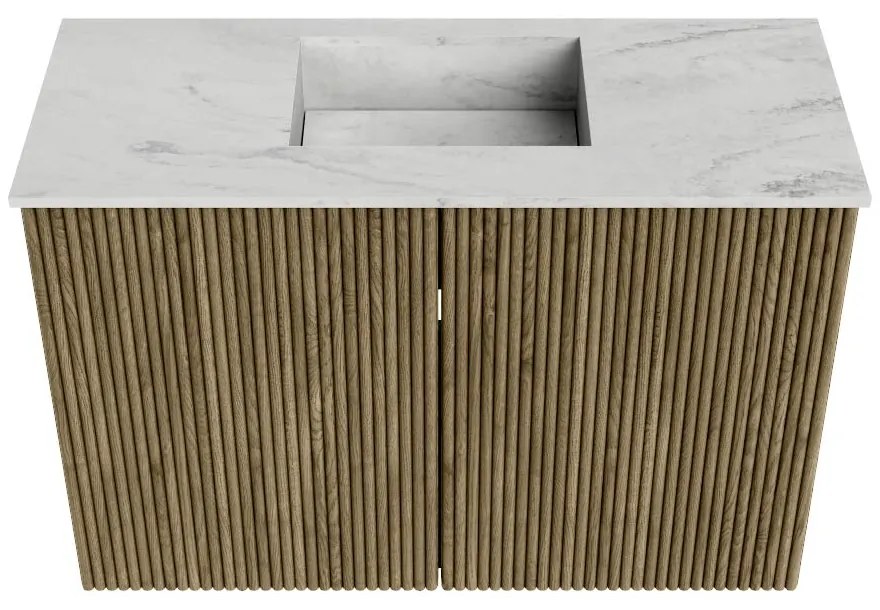 Mondiaz Joya DLux 60cm toiletmeubel dusk met wastafel faye midden 1 kraangat opalo