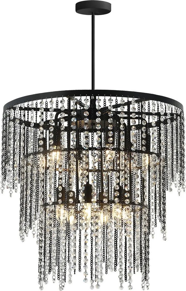 KRISTALLEN HANGLAMP Cristal APP1314-CP Black
