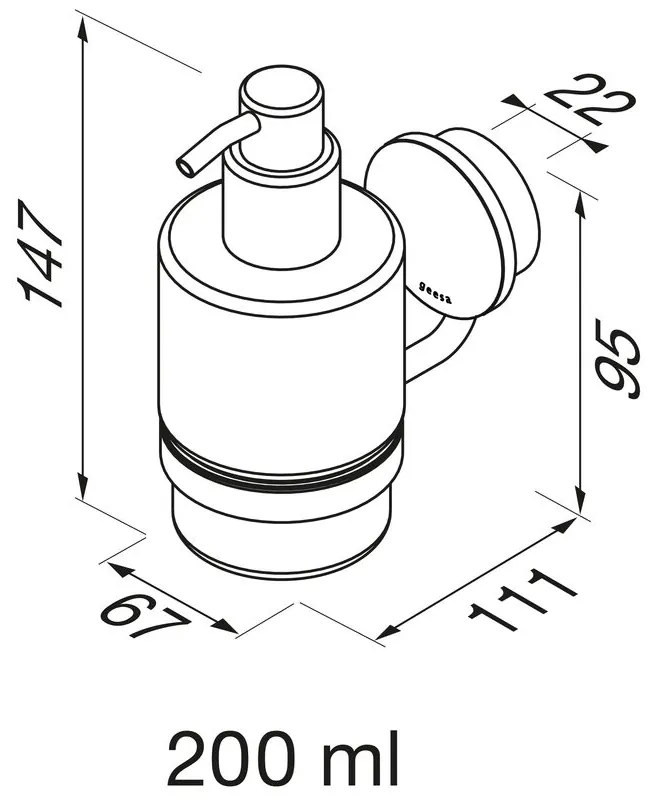 Geesa Opal zeepdispenser 200ml chroom