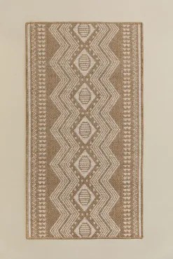 Rechthoekig Buitenkleed Van Polypropyleen Ariane Beige Amandelroos & 80 X 150 Cm - Sklum