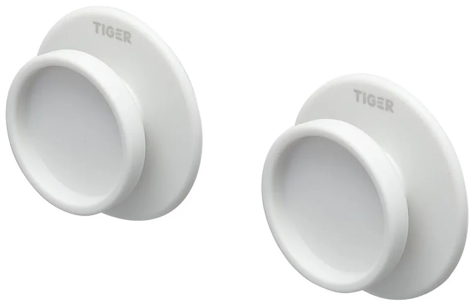 Tiger Tess handdoekhaak wit 2 stuks