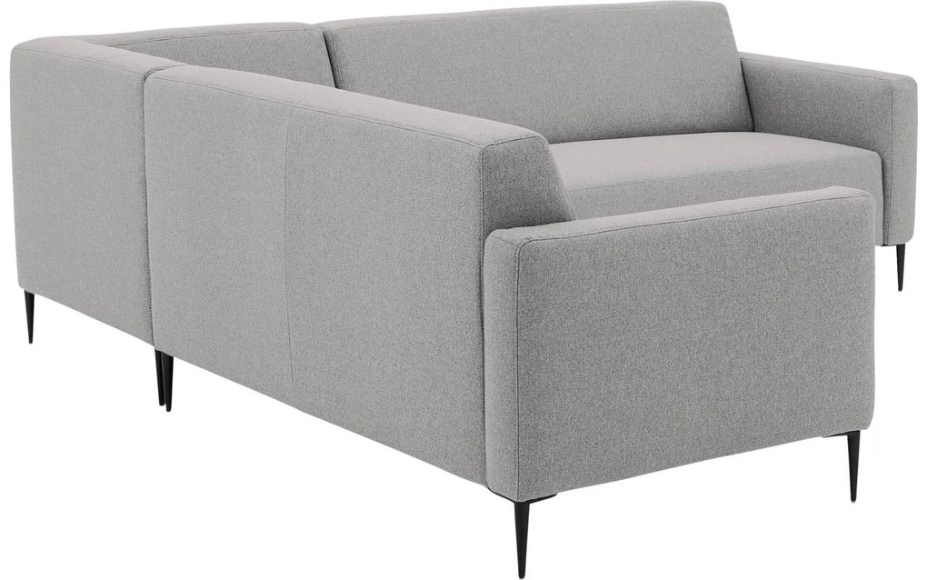 Goossens  Key West lichtgrijs, stof, 2,5-zits, modern design