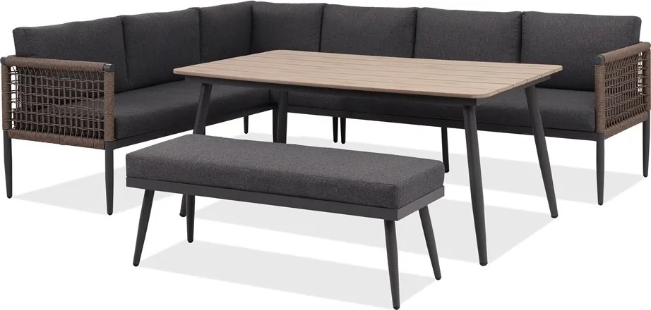 Mindoro Garden Point aluminium tuinset antraciet