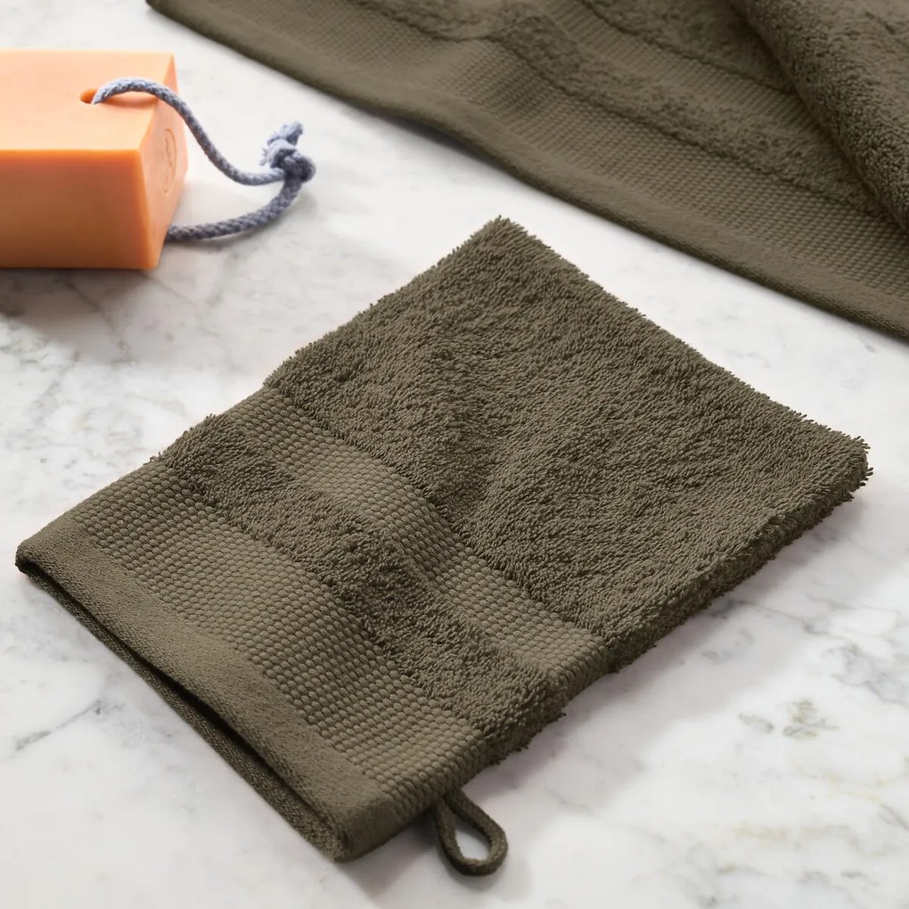 Set van 4 washandjes van gekamd katoenen van 600 g/m², KHEOPS