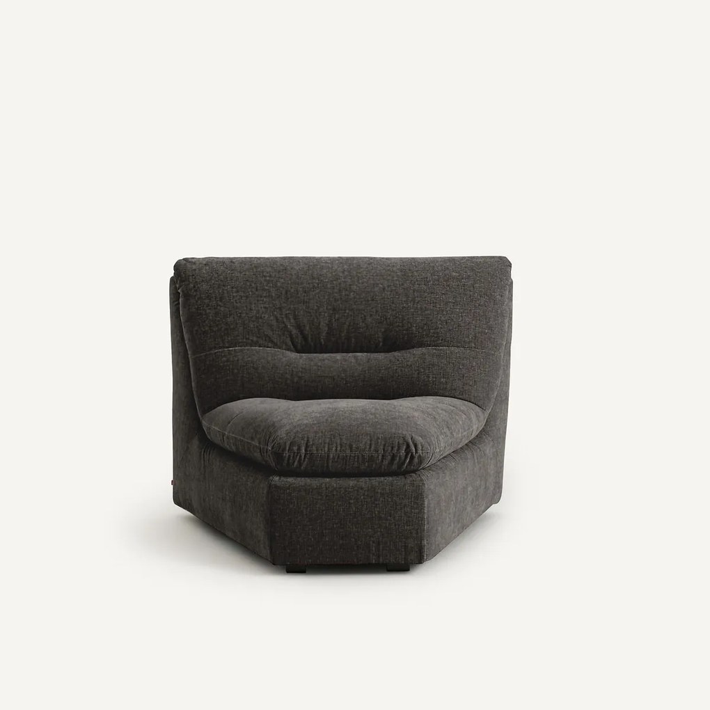 Modulaire hoekzetel in chenille fluweel, Giuliano