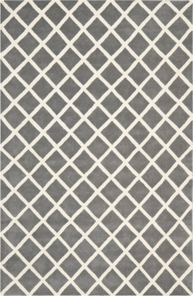 Safavieh | Vloerkleed Soho 120 x 180 cm donker grijs, ivoor vloerkleden wol vloerkleden & woontextiel vloerkleden
