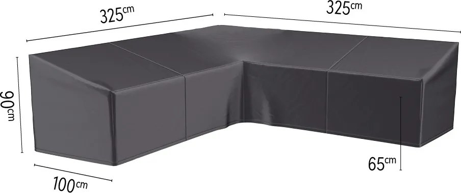 Platinum AeroCover Loungesethoes - Symmetrisch - 325x325x100x65/90 cm - Ademend &amp; UV-bestendig