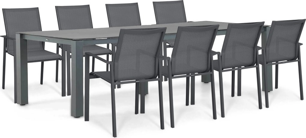 Tuinset 8 personen 300 cm Aluminium Grijs Lifestyle Garden Furniture Timo/Yoko