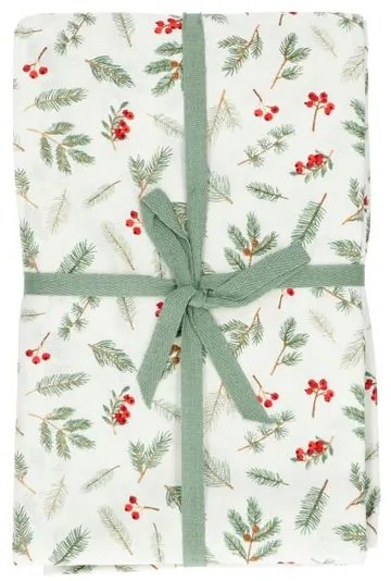 Tafelkleed Kerst, bio-katoen, dennentakjes, 145 x 180 cm