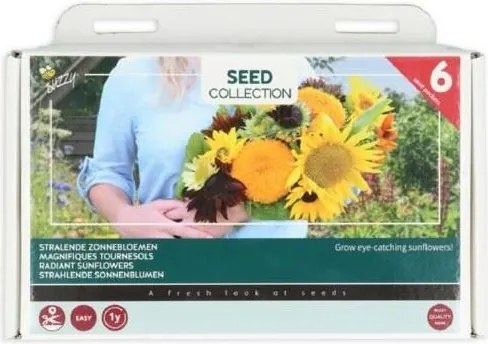 Buzzy seeds bloemenweide - 6 soorten zonnebloemen