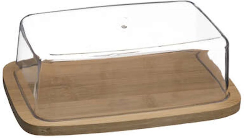 5Five botervloot - 19x12x6,5 cm - Bamboe Basis - Kunststof Deksel