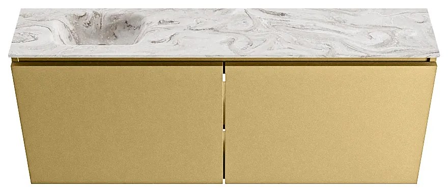 Mondiaz Ture DLux toiletmeubel 120cm oro met wastafel glace links zonder kraangat