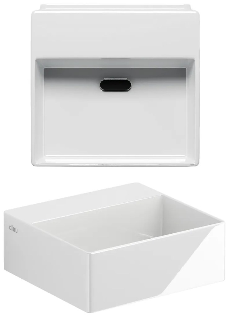 Clou New Flush 1 keramische fontein 28cm zonder kraangat wit glans
