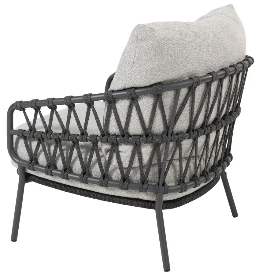 4 Seasons Outdoor Calpi loungeset met Yoga tafels Tuinbank antraciet weerbestendig