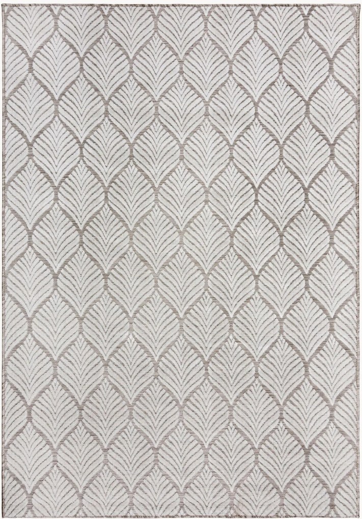 In- & outdoor laagpolig vloerkleed Elm Leaf