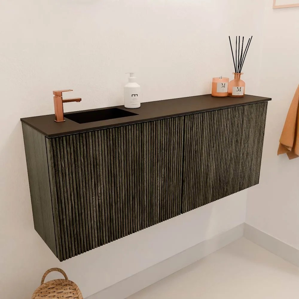 Mondiaz Joya 100cm toiletmeubel shadow met wastafel faye links 1 kraangat urban