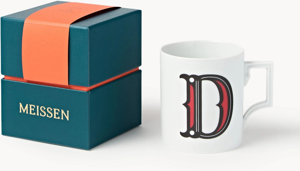 Handgemaakte beker Initials met decoratief motief