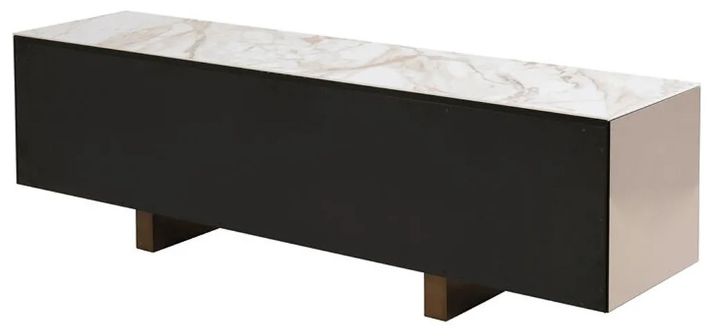 Design Tv-meubel Spiegel En Marmer - 180x45x55cm.