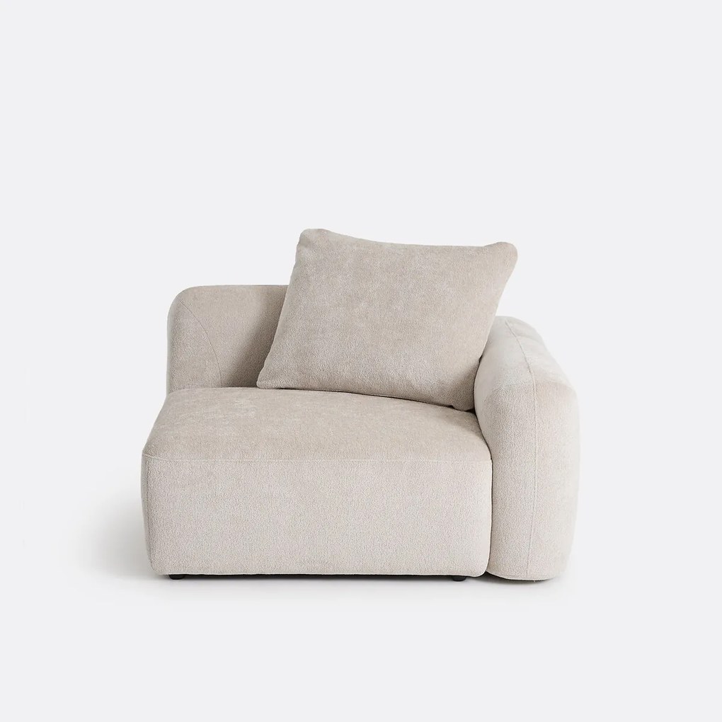 Rechthoekig element voor modulaire sofa, in jacquard chenille, AMAD