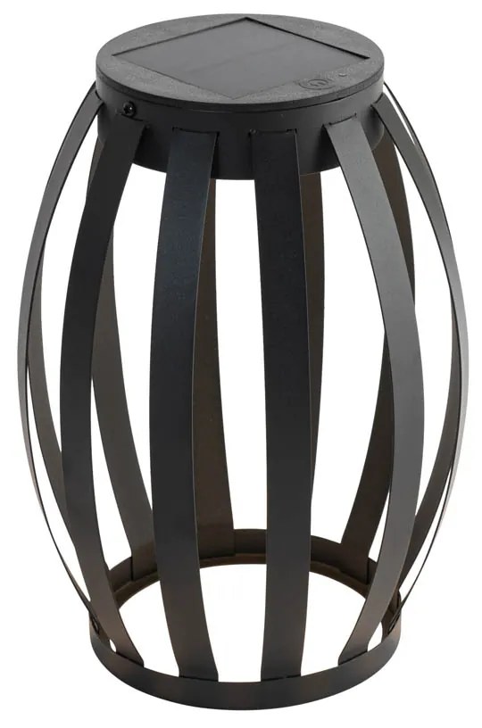 Buiten tafellamp zwart 3-staps dimbaar solar en oplaadbaar - Sheldon