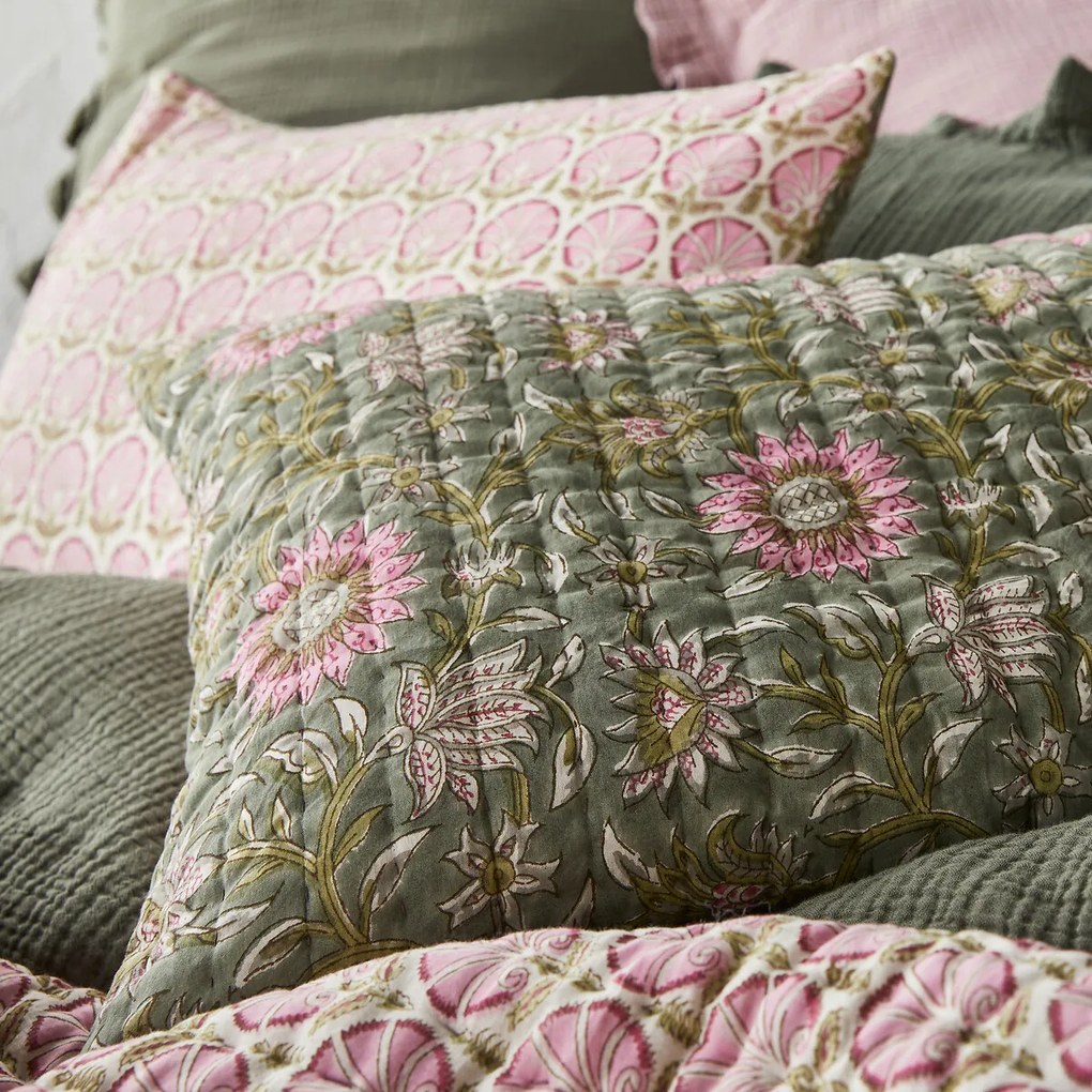 Kantha kussenhoes in voilekatoen Casaluce