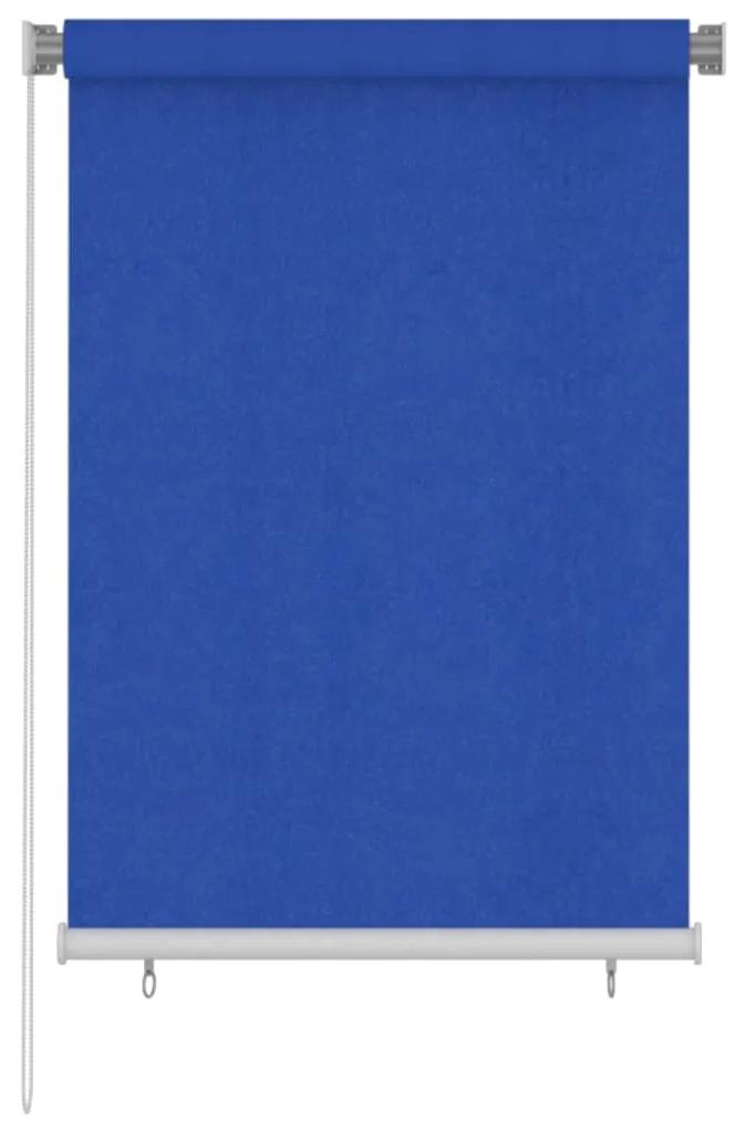 vidaXL Rolgordijn voor buiten 100x140 cm HDPE blauw