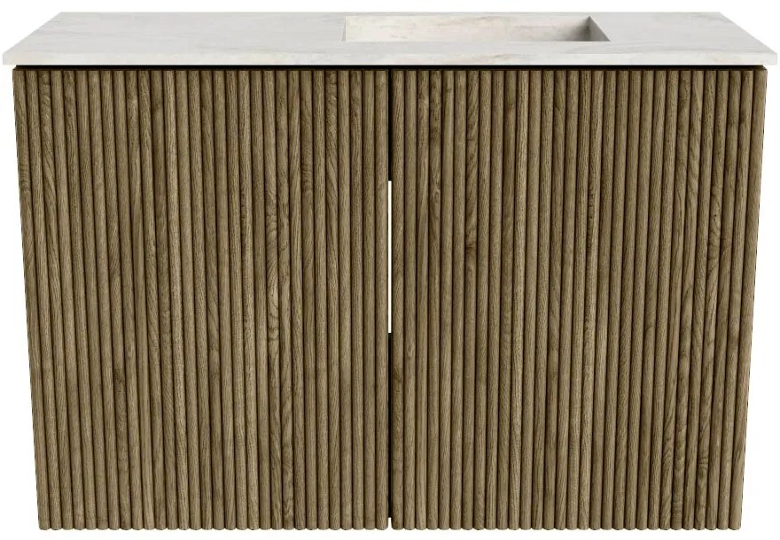Mondiaz Joya DLux 60cm toiletmeubel dusk met wastafel faye rechts zonder kraangat ostra