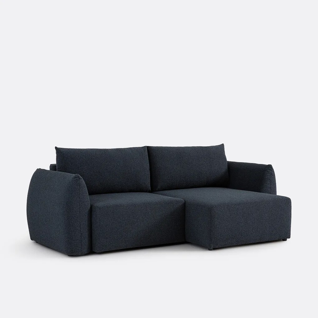 Ombouwbare hoekbank met koffer, fijne badstof, Edith