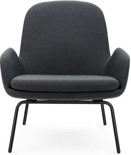Normann Copenhagen Era Lounge Chair Low loungestoel met zwart stalen onderstel Breeze Fusion 4004